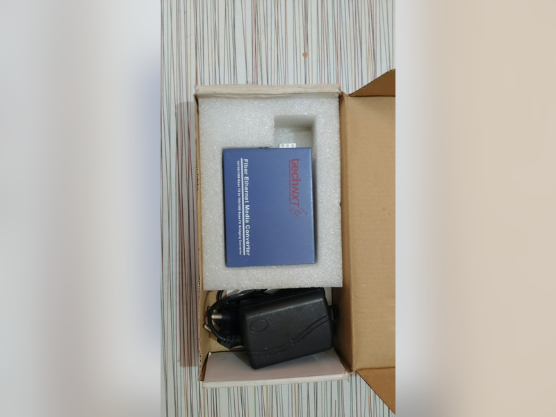 Click to enlarge Fibre Media Converters (DBC, Binatone and techNXT), techNXT converter in box